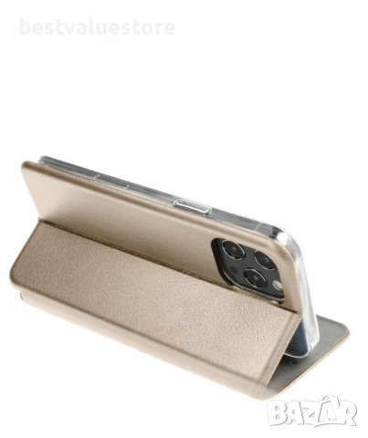 Самсунг Галакси Ес 24 Ултра Калъф Тефтер Залтист / Samsung Galaxy S24 Ultra Book Elegance Gold Case, снимка 3 - Калъфи, кейсове - 44336179
