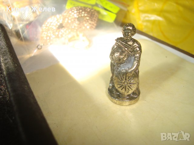 ОЛОВНО ВОЙНИЧЕ СТАРА МЕТАЛНА ФИГУРКА за ШАХ ВОИН ЧОВЕЧЕ НИКЕЛИРАНО 24403, снимка 3 - Колекции - 34561304