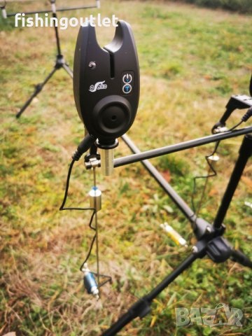 Стойка за дънен риболов, три сигнализатора и три светещи обтегача, снимка 7 - Такъми - 38949550