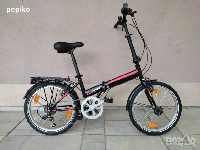 Продавам колела внос от Германия тройно сгъваем велосипед BLACK FOLDO SPORT 20 цола, снимка 1 - Велосипеди - 36520335