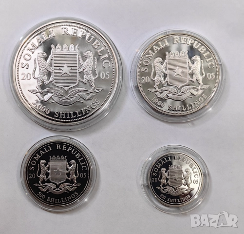 Африкански слон 2005 г . Изключително рядък сет, снимка 2 - Нумизматика и бонистика - 51895852