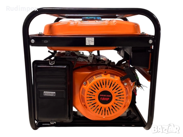 Генератор за ток 8 kW, бензинов, монофазен, AVR, електрически стартер, 100% медни намотки, с колела , снимка 3 - Други машини и части - 51967640