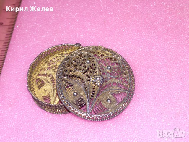 СТАРИННА АЖУРНА СРЕБЪРНА КУТИЙКА МЕДАЛЬОН ФИЛИГРАННО СРЕБРО ВИСОКА ПРОБА РЪЧНА РАБОТА УНИКАТ 43079, снимка 14 - Антикварни и старинни предмети - 44394170