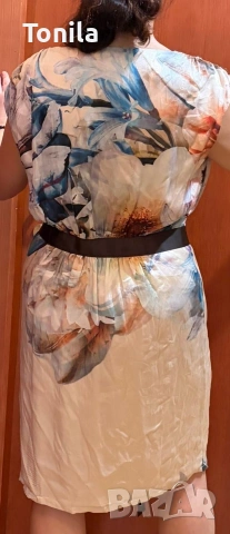 Копринена рокля, размер 38, снимка 2 - Рокли - 54276798