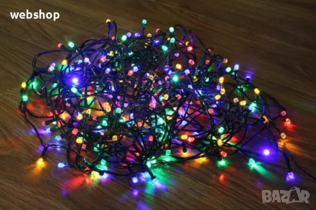 Коледни лампички Кристал с удължител  10 метра , 100 лампи, снимка 1
