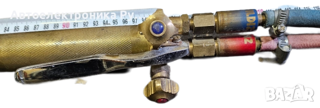 резач на кислород и газ с манометри, винтил и защитни клапани 15 метров двоен маркуч, снимка 5 - Други инструменти - 52342782