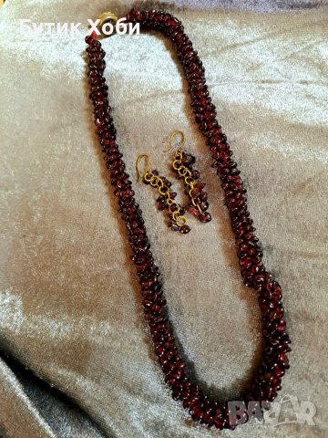 Старинен комплект от натурални гранати, снимка 3 - Антикварни и старинни предмети - 40577318