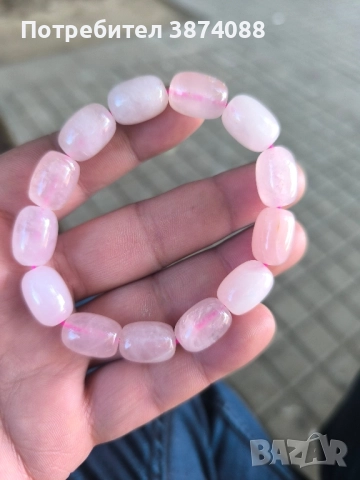 Гривна Розов Кварц , снимка 3 - Гривни - 52063328