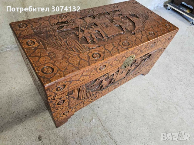 Оргинална Китайска ракла с дърворезба, снимка 6 - Ракли - 51395861