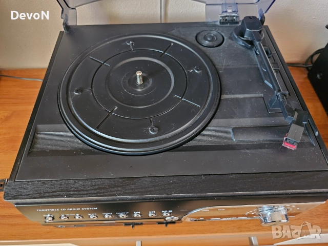 Аудиосистема с грамофон , CD/mp3 , радио , касета, снимка 3 - Радиокасетофони, транзистори - 51705925