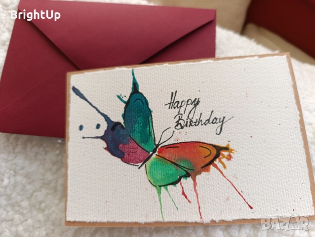 Ръчно рисувани картички за всеки повод - Рожден ден, за бебче, имен ден, св. валентин, 8-ми Март