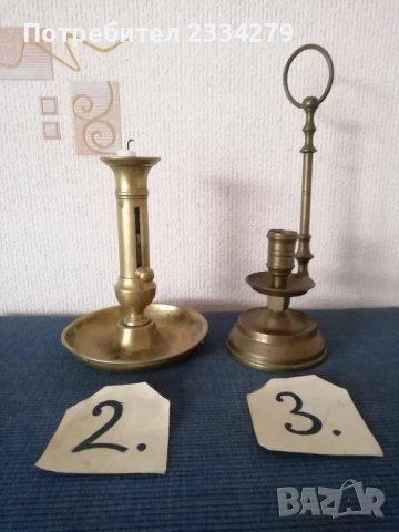 Свещници стара барокова бронзова изработка и две гасила на свещи, снимка 6 - Антикварни и старинни предмети - 41769987