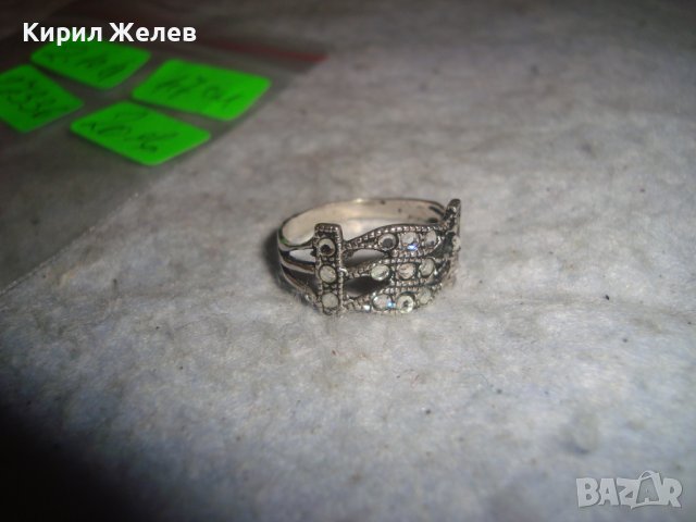 НЕЖЕН ФИН СКЪПОЦЕНЕН СРЕБЪРЕН МОДЕН АРТ ПРЪСТЕН СРЕБРО 925 с ФАСЕТИРАНИ ЦИРКОНИ 27336, снимка 9 - Пръстени - 36797894