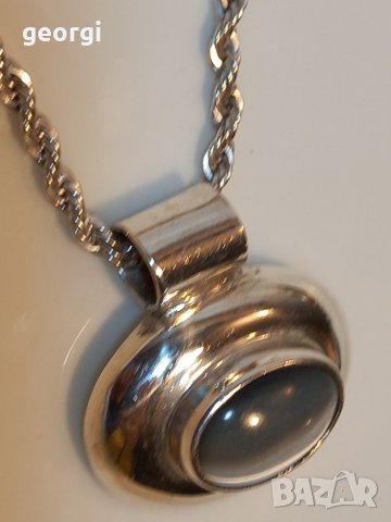 Сребърно колие с висулка , снимка 7 - Колиета, медальони, синджири - 39341179