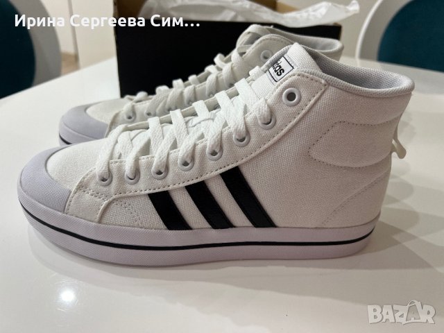 Нови оригинални кецове Adidas 39,3 номер бели и черни, снимка 7 - Кецове - 38299282