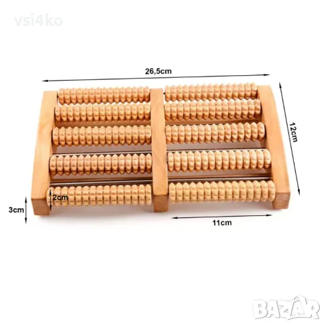 Ролков масажор за крака от дърво, снимка 3 - Масажори - 49497862