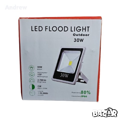 SLIM LED прожектор 30W или 50W, снимка 4 - Лед осветление - 44233292