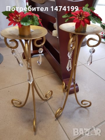 Голям свещник, ковано желязо, снимка 7 - Други - 35260070