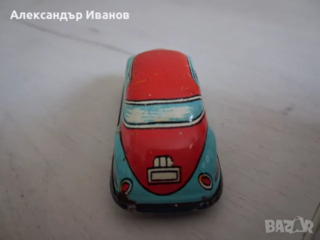 Стара ламаринена играчка,количка, снимка 4 - Колекции - 55836572
