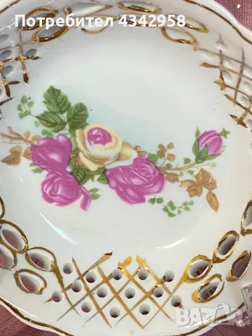 Vintage. Малка порцеланова чинийка., снимка 5 - Колекции - 49677387