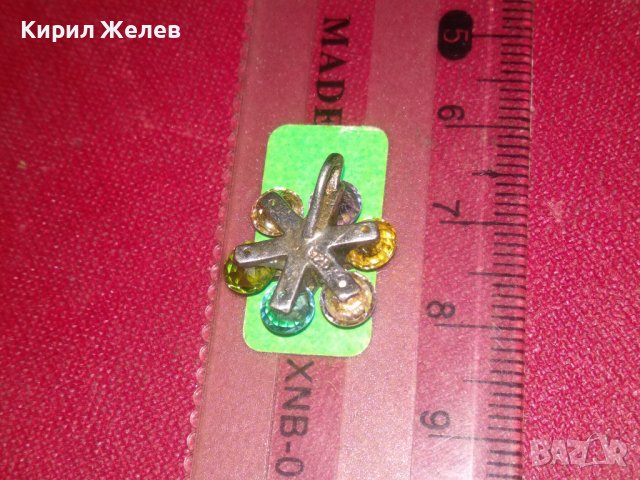 СКЪПОЦЕНЕН ФЛОРАЛЕН СРЕБЪРЕН ПЕНДАНТ СРЕБРО925 с ФАСЕТИРАНИ ИСКРЯЩИ БЛАГОРОДНИ КАМЪНИ КРИСТАЛИ 27280, снимка 6 - Колиета, медальони, синджири - 39268135