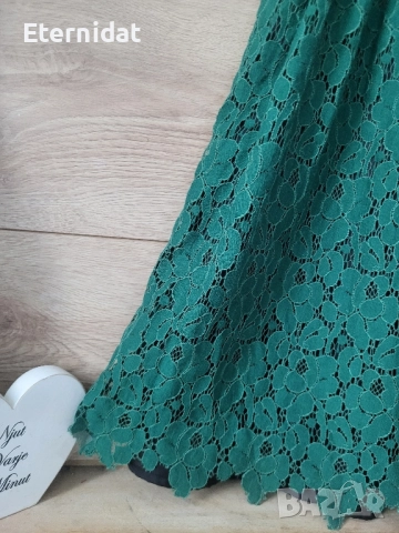 Зелена разкроена рокля Zara , снимка 3 - Рокли - 51863448