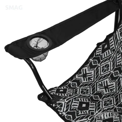 Къмпинг Стол Сгъваем Черен Ацтек с Калъф 54х54х85см S_1248553, снимка 3 - Къмпинг мебели - 50046852