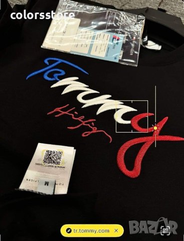 Мъжка Черна тениска  Tommy Hilfiger кодVL54H, снимка 2 - Тениски - 44496116