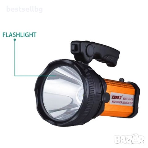 Ръчен лед прожектор мощен акумулаторен LED фенер 10W къмпинг лампа лов, снимка 7 - Къмпинг осветление - 39750470