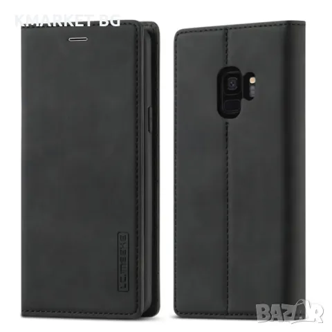 Samsung Galaxy S9+ LC.IMEEKE Кожен Калъф и Протектор, снимка 1