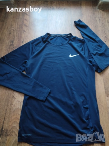 NIKE PRO LONGSLEEVE - мъжка фитнес блуза ХЛ, снимка 6 - Блузи - 52553031