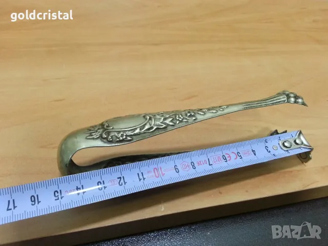 стара посребрена щипка , снимка 7 - Антикварни и старинни предмети - 49691246