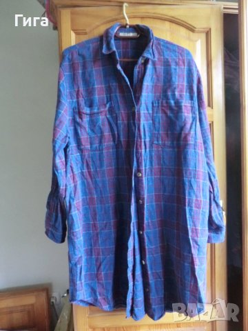 Дълга ленена риза PULL & BEAR, снимка 2 - Ризи - 40816900