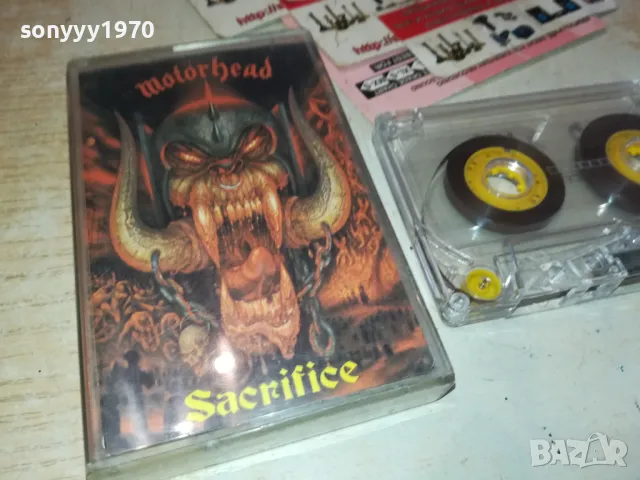 MOTORHEAD SACRIFICE-AUDIO TAPE 3012241442, снимка 2 - Аудио касети - 48498214