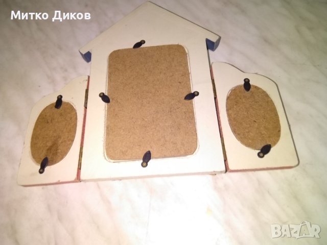 Рамка за три снимки тип къща с морски орнаменти 255х185х20мм и 140х90мм и две по 70х43м, снимка 6 - Декорация за дома - 42795023