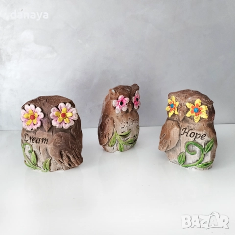 6278 Декоративна фигурка сова с надпис Hope Believe Dream, снимка 5 - Градински мебели, декорация  - 52342790