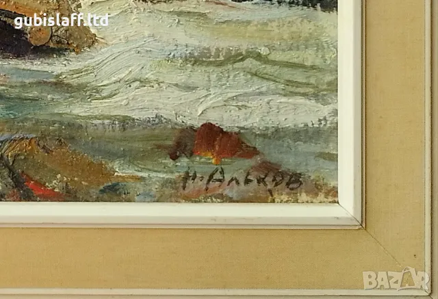 Картина, море, 1962г., худ. Н. Алеков (1922-2002), снимка 3 - Картини - 49666734