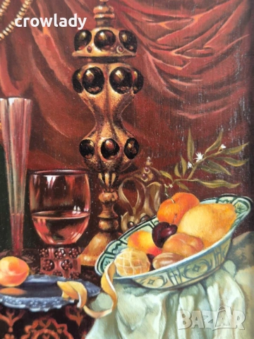 Ева Богданова Димитрова Натюрморт Уникална миниатюра 1990те, снимка 4 - Картини - 53096334