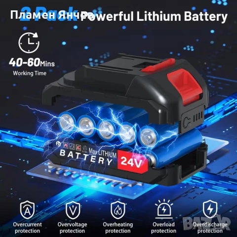 акумулаторна водоструйка с високо на0лягане 6 в 1 дюза, снимка 5 - Други инструменти - 53179404