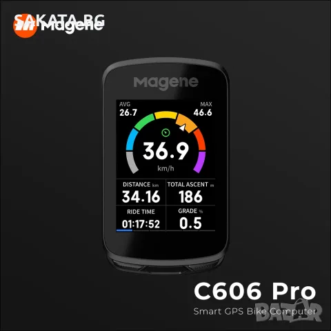 Велокомпютър с GPS и навигация Magene C606 PRO, снимка 6 - Аксесоари за велосипеди - 55894234
