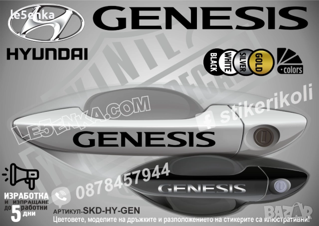Hyundai Genesis стикери дръжки SKD-HY-GEN