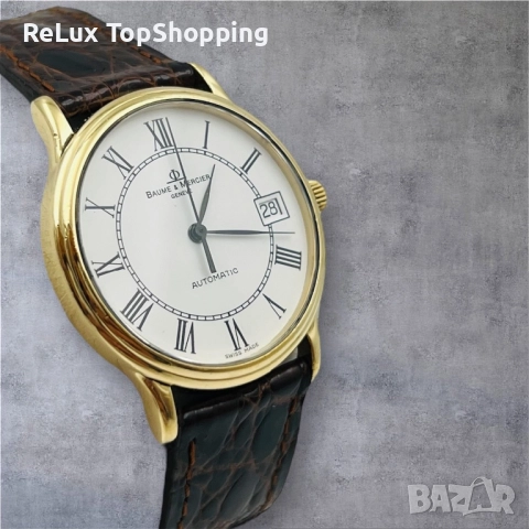 Baume & Mercier Classima automatic solid gold 18k мъжки дрес часовник, снимка 3 - Мъжки - 51947118
