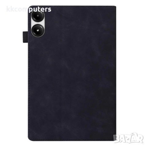 Xiaomi Redmi Pad 2 - Кожен калъф с Джоб за карти, Джоб за писалка, Стойка и Протектор | Черен, Черве, снимка 11 - Калъфи, кейсове - 52143303