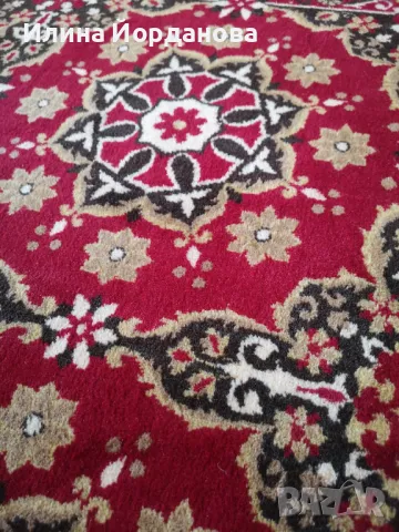 Персийски късокосмест вълнен килим, снимка 3 - Килими - 49698234
