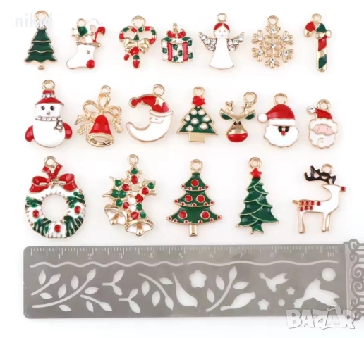 Коледна Коледни Висулки висулка за гривна бижу сувенир подарък, снимка 2 - Други - 52826390