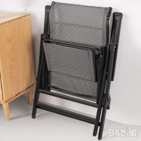 Сгъваем шезлонг с поставка за крака, снимка 6 - Други стоки за дома - 54172630