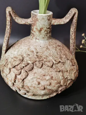 Немска керамика. Много интересен и рядък  дизайн., снимка 3 - Вази - 48826403