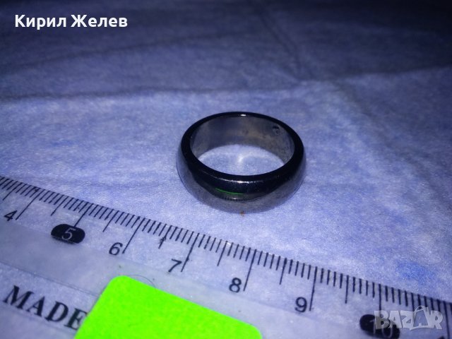 СТИЛЕН ФЕШЪН АРТ МАСИВЕН ПРЪСТЕН - ХАЛКА от ТИТАН с УСТОЙЧИВО ЧЕРНО ЛЪСКАВО ПОКРИТИЕ 36614, снимка 4 - Пръстени - 39714973