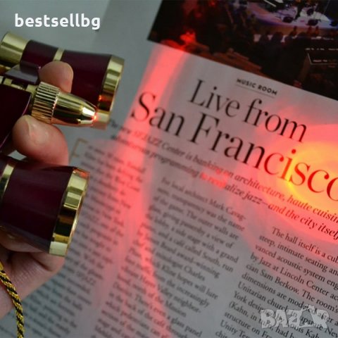 Червен театрален бинокъл увеличение 3Х за театър опера балет подарък, снимка 7 - Екипировка - 29094270