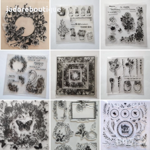 Силиконови печати цветя, листа, пеперуди различни видове